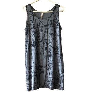 Comfy USA Lightweight Rayon Blend Tunic Top Black Gray Sleeveless Size XL
